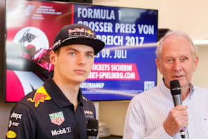 Max Verstappen und Dr. Helmut Marko rührten die Werbetrommel für den Österreich-GP