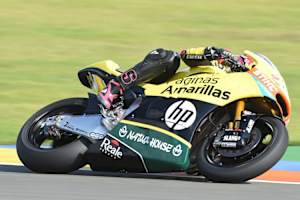 Moto2-Test in Valencia: Salom fuhr am Montag noch Öhlins (siehe Foto)