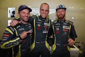 Auch 2021 Werksfahrer bei Aston Martin: (v.li.) Darren Turner, Marco Sørensen und Nicki Thiim