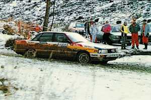 Armin Schwarz 1988 bei der RAC Rallye