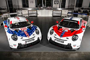 Stars and Stripes bei den beiden Porsche 911 RSR für die 12h von Sebring