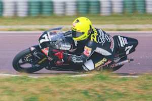 Schnelle und auffällige Kombination: Stefan Prein auf der Honda RS 125