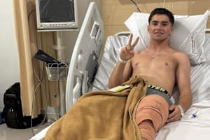 Pechvogel David Munoz im Krankenhaus auf der Insel Lombok