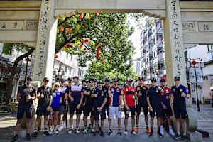 Gruppenfoto der WM-Piloten in Shanghai