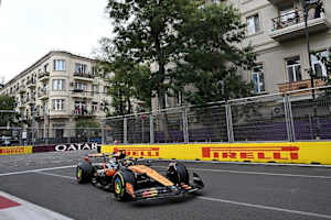 Da fuhr er noch: Oscar Piastri in Baku