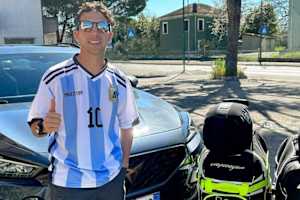Andrea Migno auf dem Weg nach Argentinien