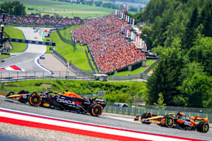 Verstappen gegen McLaren auf dem Red Bull Ring, so wie auch 2024