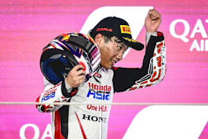 Stand in Losail vor seinem ersten Grand Prix Sieg und wurde Dritter. Taiyo Furusato macht Japan stolz