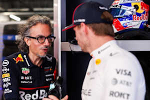 Laurent Mekies und Max Verstappen