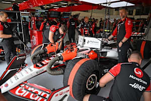Die Haas-Garage beim Silverstone-GP