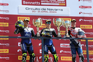 Auf dem Podium: Ryde, Vickers und Kent (vlnr)