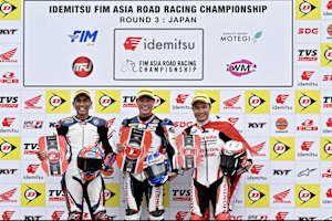 Motegi-Podest nach Lauf 2