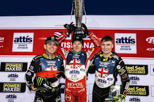 Die Top-3 (v.l.): Tai Woffinden, Dan Bewley und Tom Brennan