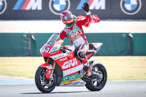 Mattia Casadei holte sich den Sieg im zweiten Rennen