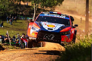 Hyundai-Pilot Adrien Formaux lag lange vorne, dann kam das Reifenpech
