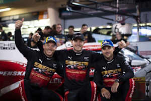 Weltmeister 2024: (v.li.) André Lotterer, Kévin Estre und Laurens Vanthoor