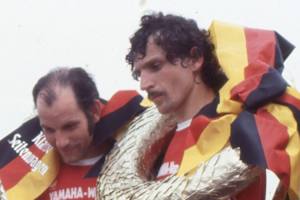 Einziger deutscher MX-Beifahrer-Weltmeister: Siegfried Müller (re.) mit Reinhard Böhler