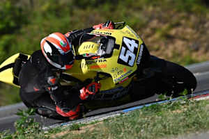 Mattia Pasini hatte beim Moto2-Test in Brünn in dieser Woche einen heftigen Crash