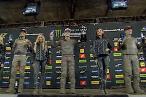 Chance Hymas gewann das Schlammrennen in Foxborough