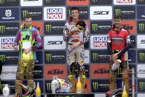 Das MXGP Podium von Agueda