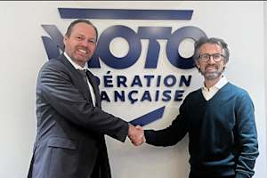Sébastien Poirier, Präsident der FFM, und Daniele Rizzi, COO von Infront Moto Racing
