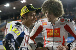Ein Bild von 2010: Valentino Rossi (li.) mit Marco Simoncelli