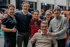 Lorenzo, Vinales und Pedrosa mit Gottfried Neumeister und Pit Beirer 