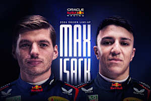 Max Verstappen und Isack Hadjar
