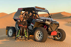 Joan Lascorz mit seinem Buggy