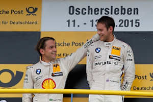 Tom Blomqvist und Augusto Farfus (li.)
