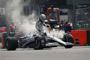 Liam Lawson musste den AlphaTauri-Renner am Streckenrand abstellen