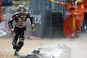 Mit Johann Zarco stürzte im Moto2-Rennen der große Hoffnungsträger Frankreichs