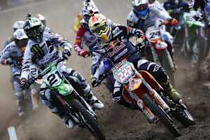 Paulin (21) und Cairoli (222) im Sand von Valkenswaard