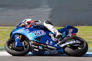 Mattia Pasini bei den privaten Testfahrten in Jerez