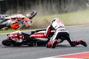 Immer sehr gefährlich: Gestürzte Fahrer auf der Rennstrecke