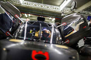 Sergey Sirotkin im Cockpit des BR1