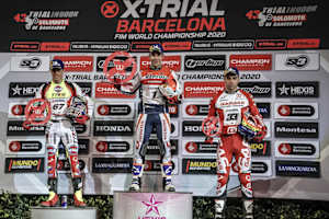 Das Barcelona-Podium: Adam Raga, Toni Bou und Jorge Casales (v.l.)