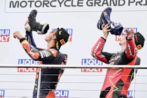 Jose Antonio Rueda und Joel Kelso hatten ihren Spaß auf Phillip Island