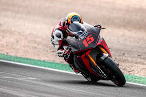 Alex De Angelis auf dem neuen MotoE-Bike in Vallelunga