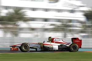 Narain Karthikeyan, als die Lenkung noch funktionierte