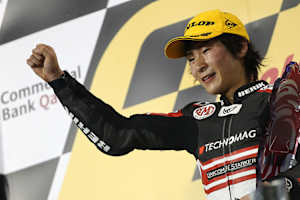 Shoya Tomizawa bei seinem Moto2-Sieg in Katar 2010