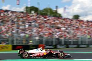 Lewis Hamilton glänzte in seinem ersten Monza-Trainingseinsatz in Rot mit der Bestzeit