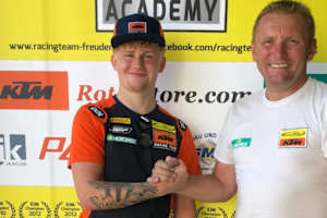 Tim Georgi (li.) mit Teamchef Carsten Freudenberg