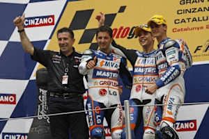 Barcelona 2006: Jorge «Aspar» Martinez mit Héctor Faubel, Alvaró Bautista und Sergio Gadea