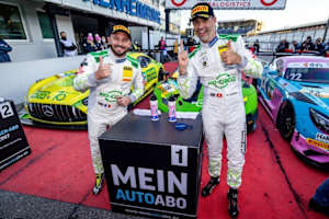 Franck Perera (li.) und Rolf Ineichen holen den zweiten Lamborghini-Sieg des Wochenendes