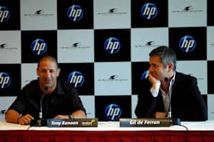 Tony Kanaan mit seinem neuen Chef