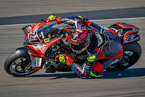 Bálint Kovács auf der Deussen-Ducati