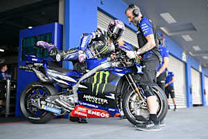 Nur ein Bike am zweiten Tag: Yamaha-Werksfahrer Fabio Quartararo