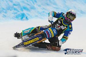 Luca Bauer verpasste in Varkaus knapp das EM-Finale im Eisspeedway