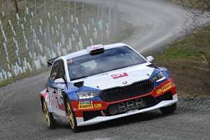 Skoda-Team Albert Thurn und Taxis/Jara Hain vor dem Unfall 